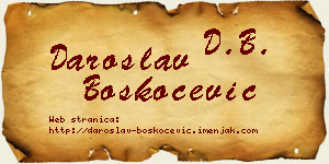 Daroslav Boškoćević vizit kartica